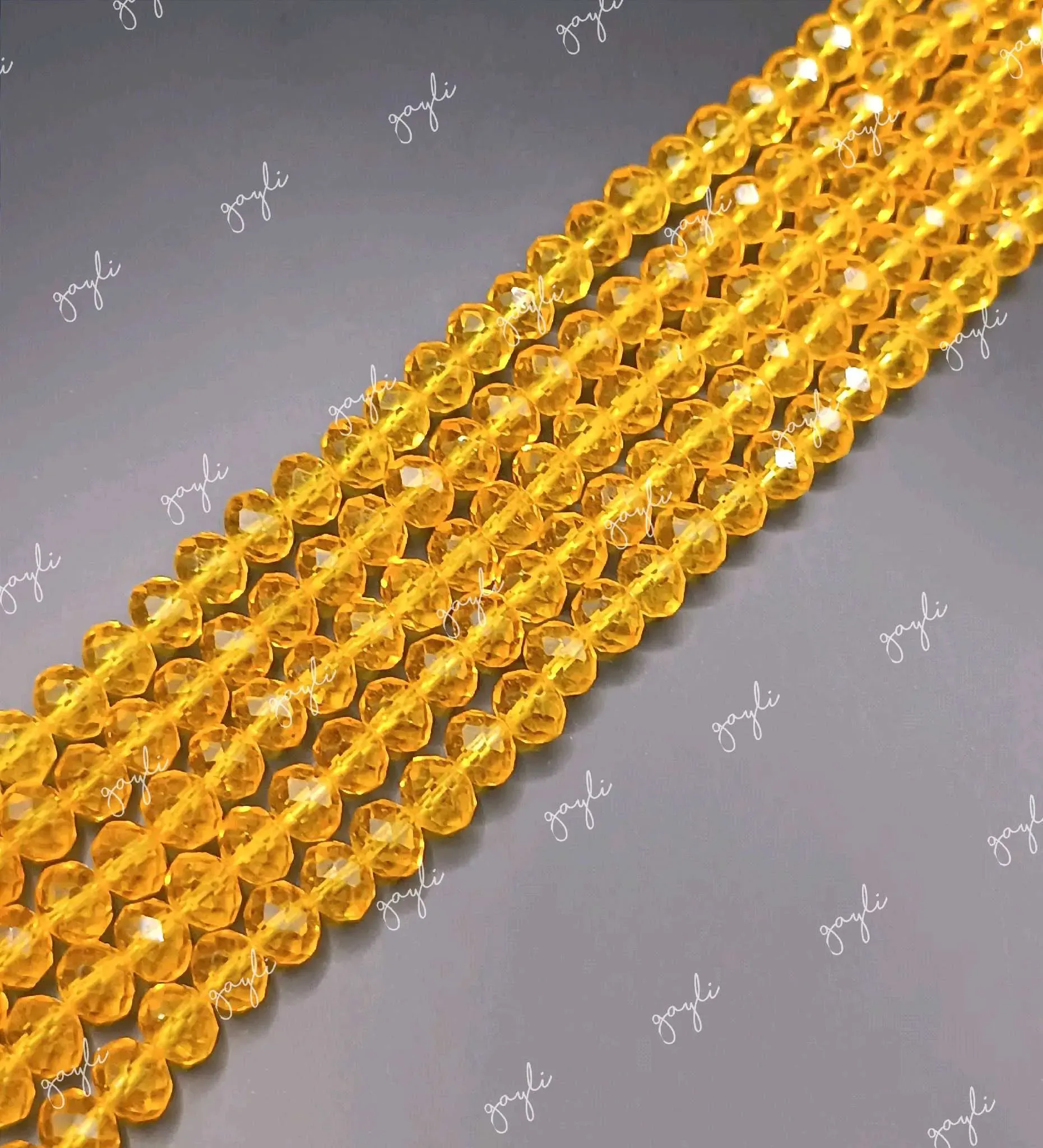 Swarovski amarilla fuerte transparente 8mm / 65 unidades