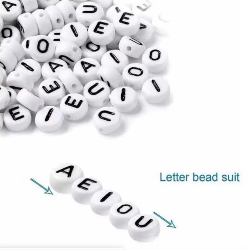 Vocales surtidas blancas y negras/500 unidades