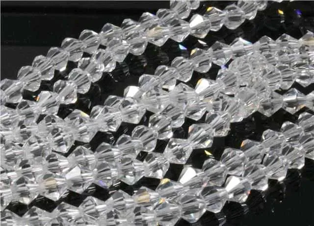 Perlas de cristal-rombo transparente 6 mm. / 70 U
